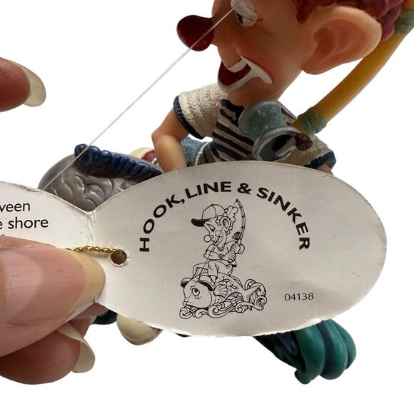 Vintage Cast Art Slapstix Hook, Line & Sinker Figurine Fishing Clown #04138 1999 - Picture 15 of 16